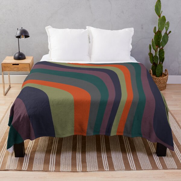Item preview, Abstract autumn colors on geometric wavy lines designed and sold by by-jwp.