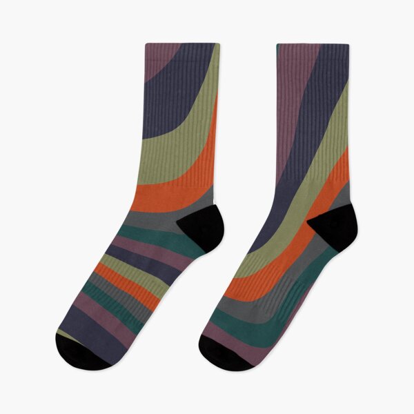 Item preview, Abstract autumn colors on geometric wavy lines designed and sold by by-jwp.