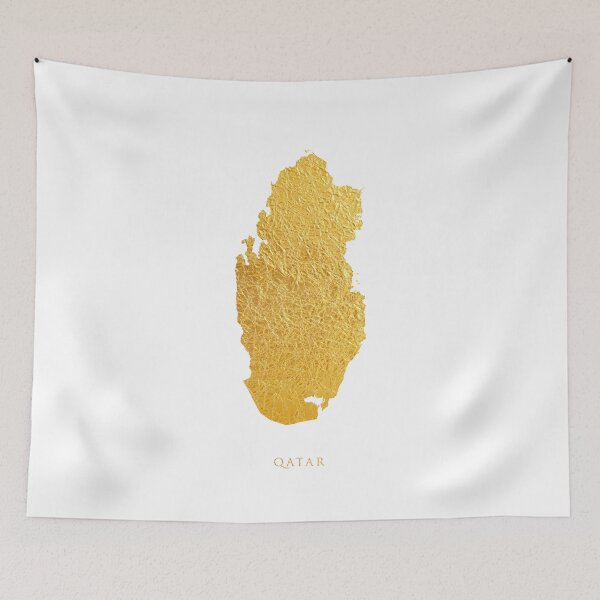 Item preview, Qatar Gold Map designed and sold by ArtPrints.