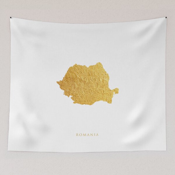 Item preview, Romania Gold Map designed and sold by ArtPrints.