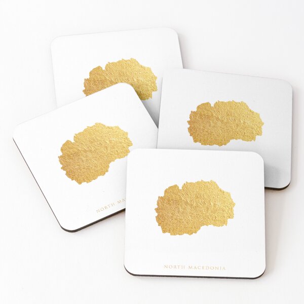 Item preview, North Macedonia Gold Map designed and sold by ArtPrints.