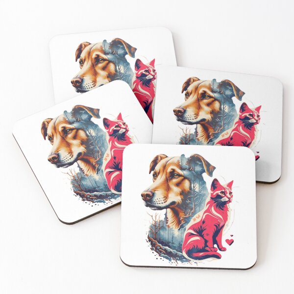 Artikelvorschau, Skurriler Hund und Katze Cartoon Illustration Druck, bunte Haustier Kunst für Kinderzimmer, verspielte Tier Wandkunst, süßes Hunde- und Katzen Dekor, Geschenkidee entworfen und verkauft von Colorful-Garden.