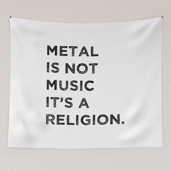 Item preview, Metal is not music it's a religion l Quote design designed and sold by MarieBlly.