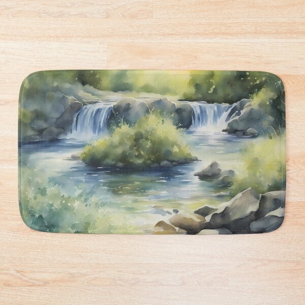 Item preview, Twin Waterfalls in Forest designed and sold by CalmnessbyChoice.