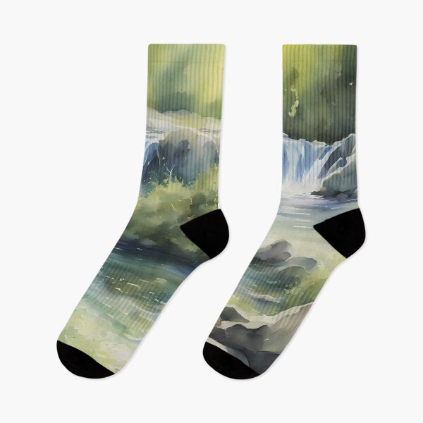 Item preview, Twin Waterfalls in Forest designed and sold by CalmnessbyChoice.
