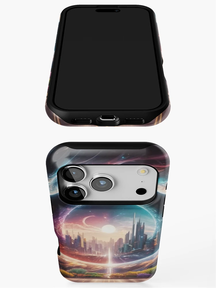 Thumbnail 3 of 4, iPhone Case, Dimensional Rift: Stargates designed and sold by eXtraHumans.