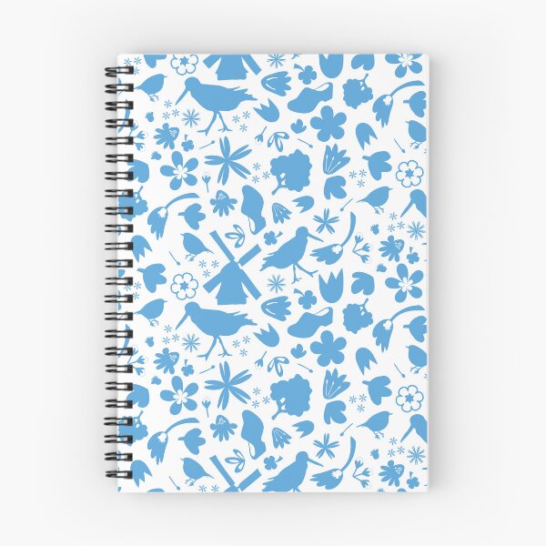 Item preview, Dutch Folk Art Backsplash - wind mill tulips flowers birds – blue on white designed and sold by BrendaWaldekker.