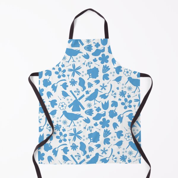 Item preview, Dutch Folk Art Backsplash - wind mill tulips flowers birds – blue on white designed and sold by BrendaWaldekker.
