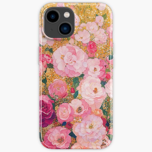 Klimt Pink Flower Garden iPhone Case