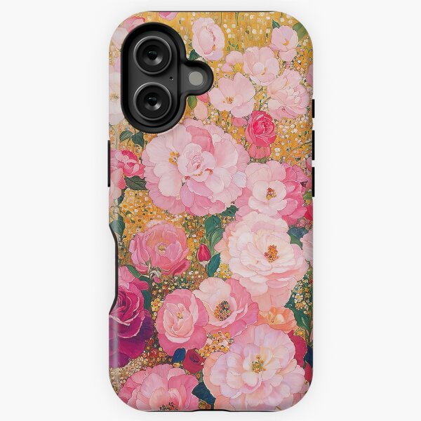 Aperçu de l'œuvre Jardin de fleurs roses de Klimt créée et vendue par maniacfitness.