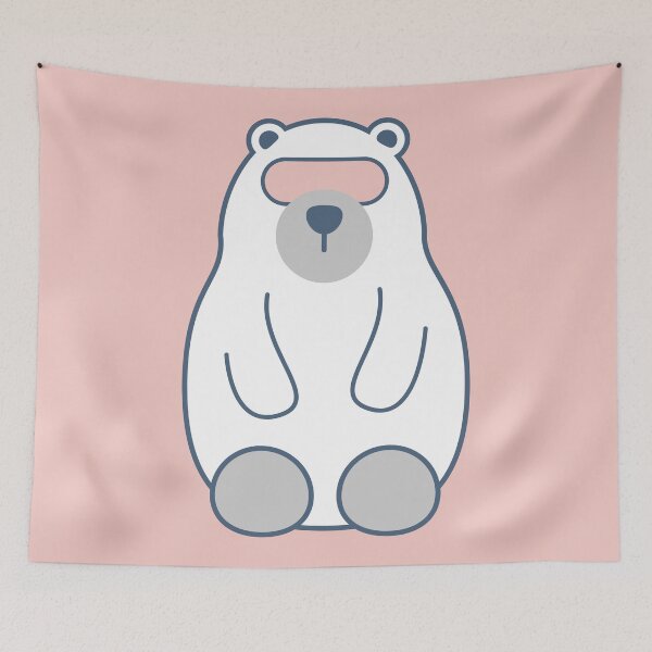 Item preview, Cute Minimalist Polar Bear Illustration designed and sold by mozizy.