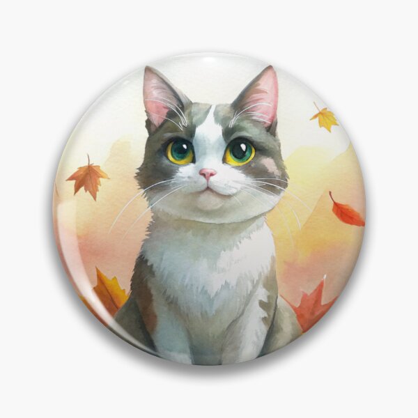 Item preview, Cat and autumn leaves designed and sold by Frassl.