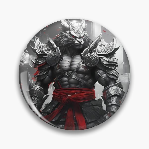 Item preview, Dystopian Samurai Lyran Cat Warrior – Fierce Samurai Beast in Urban Cityscape designed and sold by MystiqSlav.