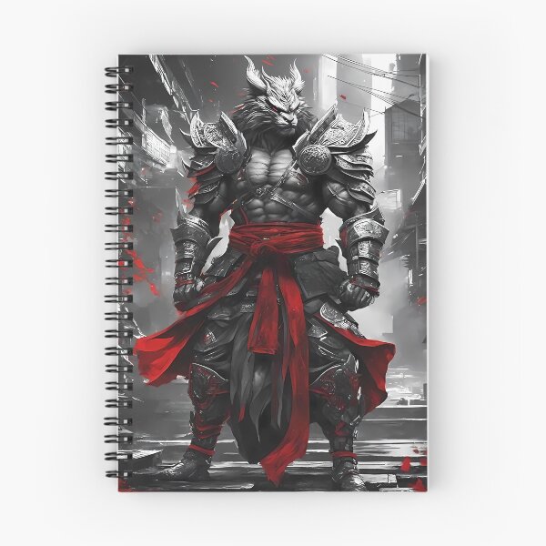Item preview, Dystopian Samurai Lyran Cat Warrior – Fierce Samurai Beast in Urban Cityscape designed and sold by MystiqSlav.