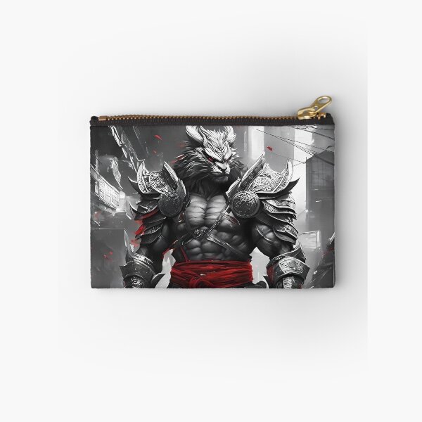 Item preview, Dystopian Samurai Lyran Cat Warrior – Fierce Samurai Beast in Urban Cityscape designed and sold by MystiqSlav.