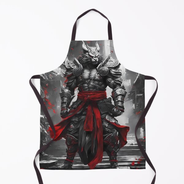 Item preview, Dystopian Samurai Lyran Cat Warrior – Fierce Samurai Beast in Urban Cityscape designed and sold by MystiqSlav.