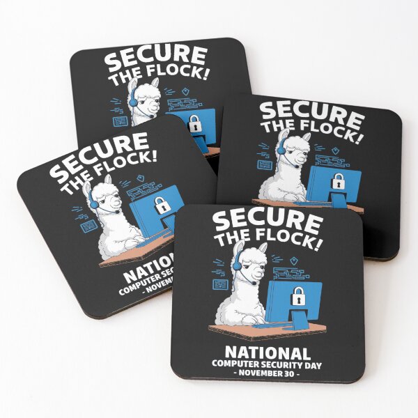 Item preview, Secure the Flock! National Computer Security Day Alpaca Design designed and sold by Kashear.