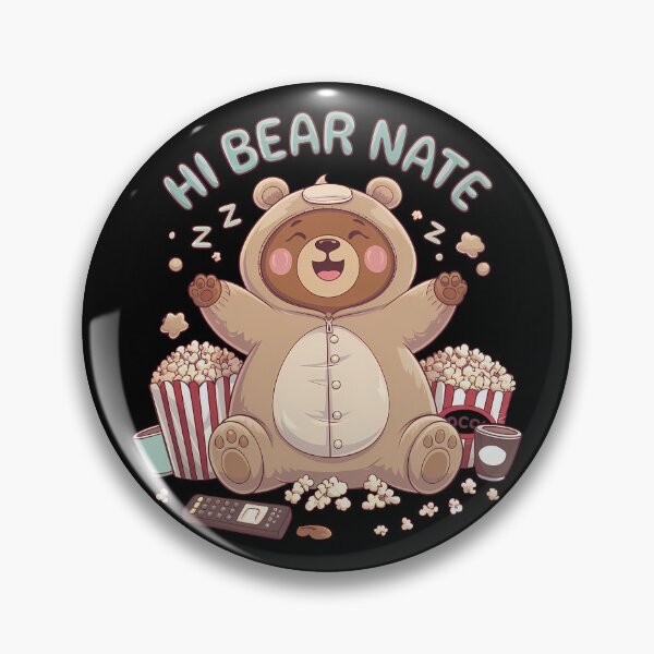 Item preview, Hi BEAR NATE Cute Hibernate Bear Popcorn Night designed and sold by Designer-Girl.