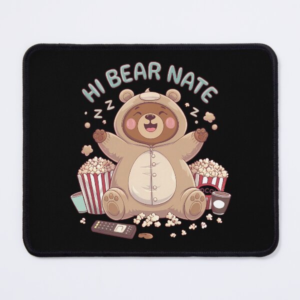 Item preview, Hi BEAR NATE Cute Hibernate Bear Popcorn Night designed and sold by Designer-Girl.