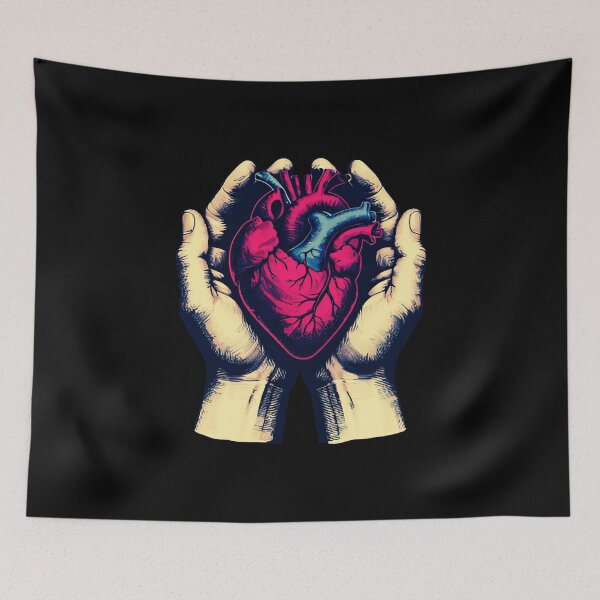Item preview, Anatomical heart in hands designed and sold by MotivaChic.
