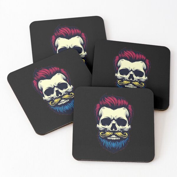 Item preview, Hipster barber skull designed and sold by MotivaChic.