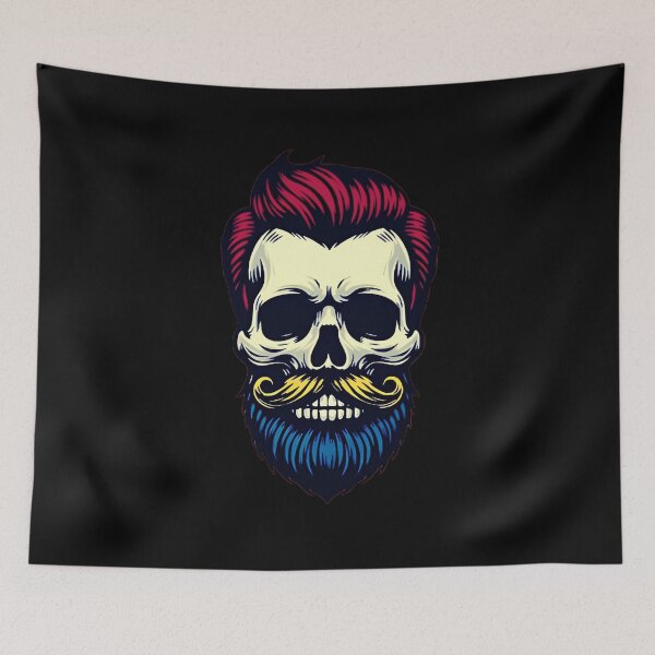Item preview, Hipster barber skull designed and sold by MotivaChic.