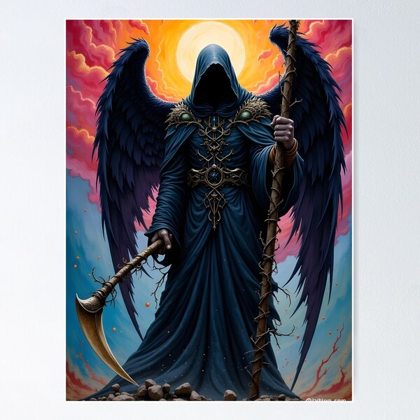 Item preview, Angel of Death: Towering Grim Reaper designed and sold by BlakeRavenArt.
