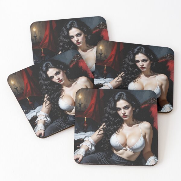Item preview, Dark Romance Portrait – Gothic Woman with Candlelit Mystery and Allure designed and sold by Very Peculiar.