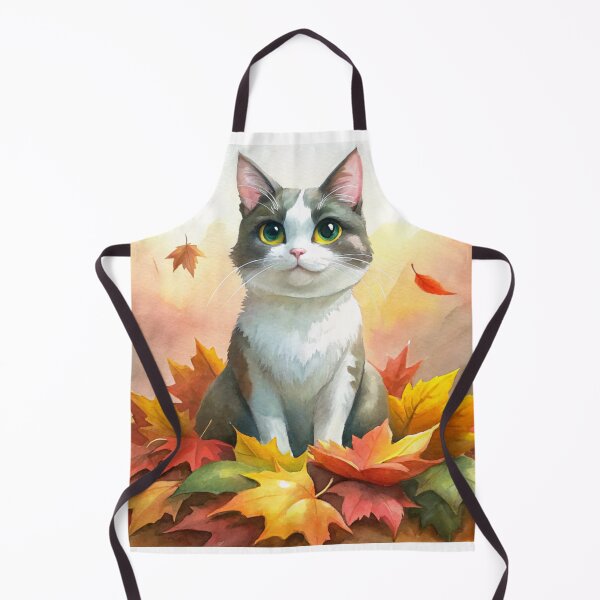 Item preview, Cat and autumn leaves designed and sold by Frassl.