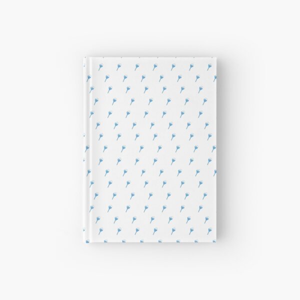 Buds - tiny blue budding flowers - half brick Hardcover Journal