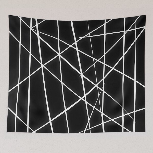 Item preview, Aesthetic black and white line pattern >-< designed and sold by CatManiaShop.