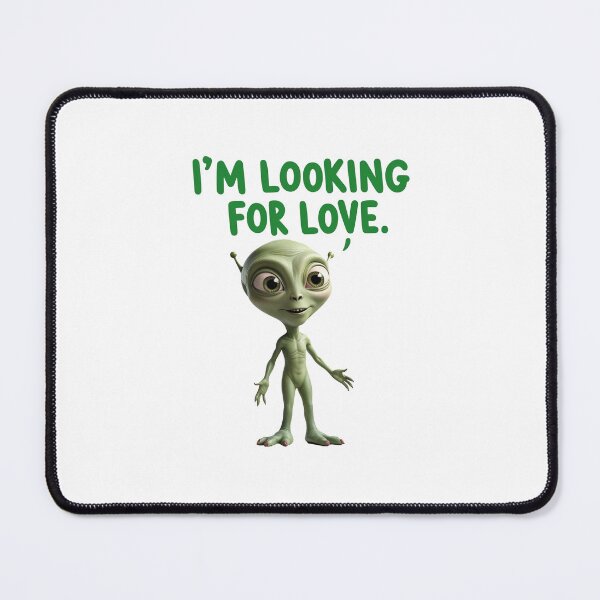Item preview, Cute Alien Looking for Love Cartoon designed and sold by SewRed.
