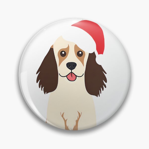 Item preview, Christmas Cocker Spaniel in Santa Hat designed and sold by MarCreativArt.