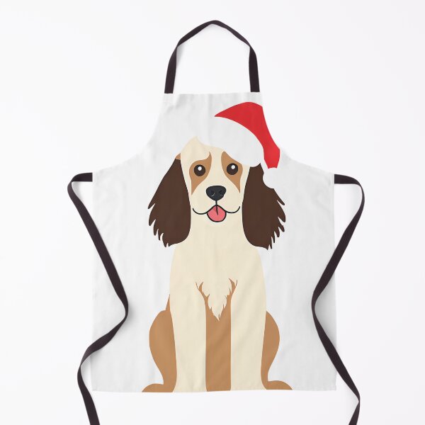 Item preview, Christmas Cocker Spaniel in Santa Hat designed and sold by MarCreativArt.