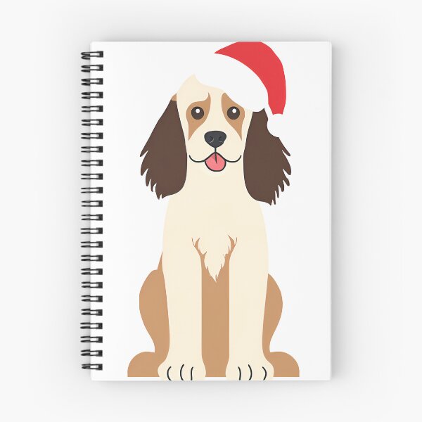 Item preview, Christmas Cocker Spaniel in Santa Hat designed and sold by MarCreativArt.
