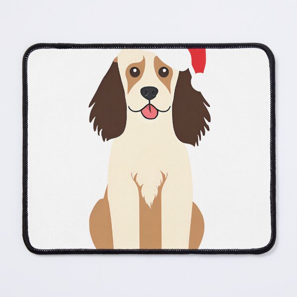 Item preview, Christmas Cocker Spaniel in Santa Hat designed and sold by MarCreativArt.