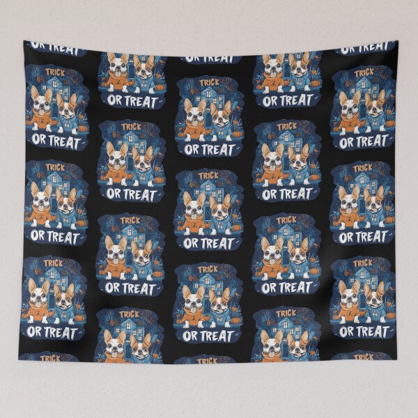 Item preview, French Bulldog Halloween - Trick or Treat French BullDog Pair designed and sold by Woof-Worthy-ART.
