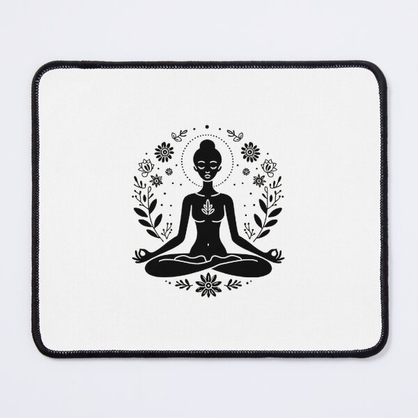 Item preview, Chakra meditation in black and white designed and sold by BalletVioletta.