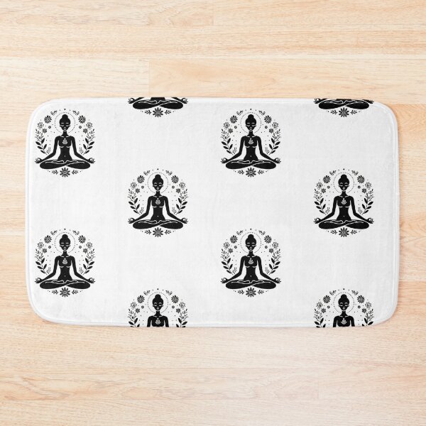 Item preview, Chakra meditation in black and white designed and sold by BalletVioletta.