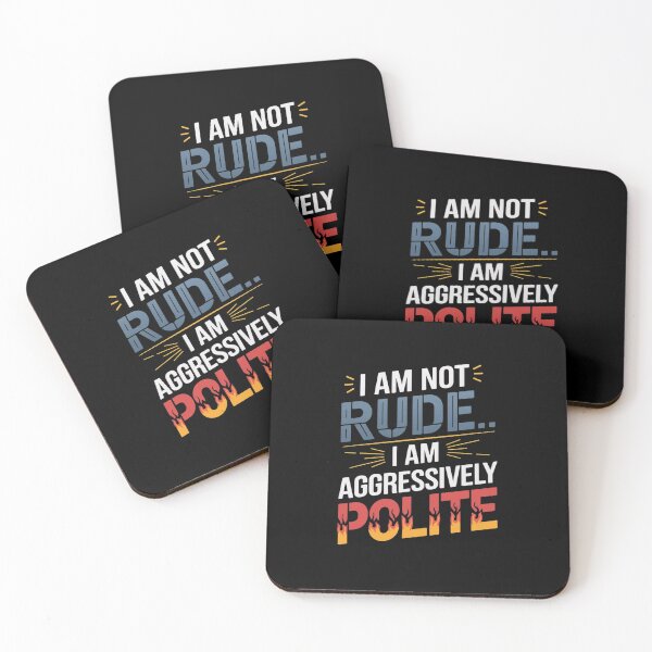 Item preview, Aggressively Polite - Bold Distressed Typography designed and sold by OwlWorks.