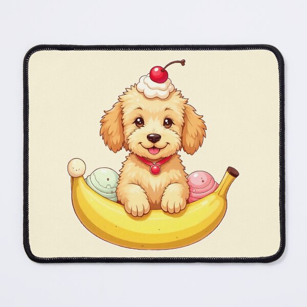 Item preview, Goldendoodle Banana Split Bliss designed and sold by WildlifeInc.