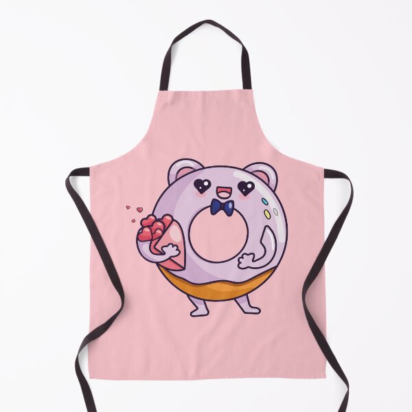 Item preview, Funny donut character with bouquet in kawaii style. designed and sold by IrinaCuteLab.