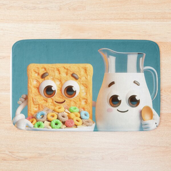 Item preview, Best friends - milk and cereals 3d illustration designed and sold by lalylaura.