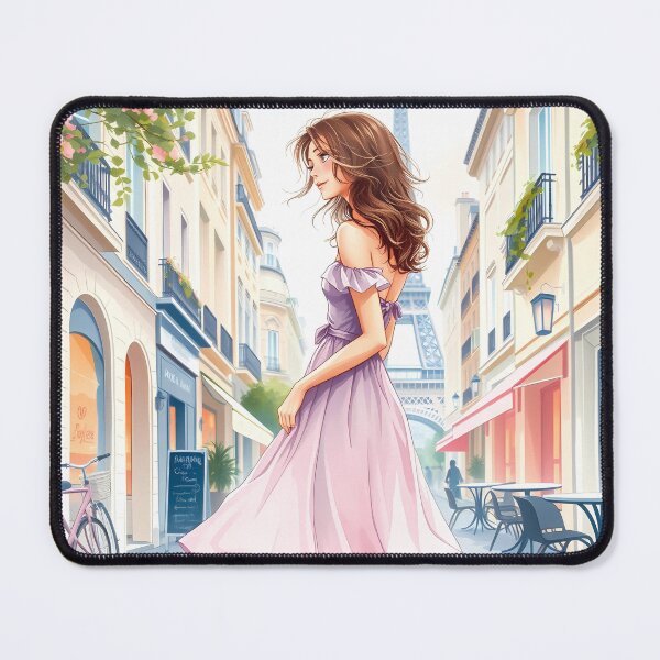 Item preview, Paris: Chic Parisian Dream - Elegant Woman Acrylic Print designed and sold by daila70.