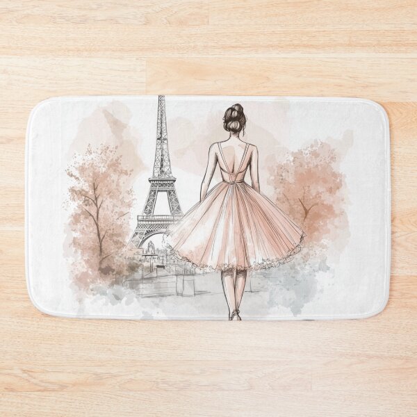 Item preview, Parisian Chic Elegance - Fashion Illustration Acrylic Print designed and sold by daila70.