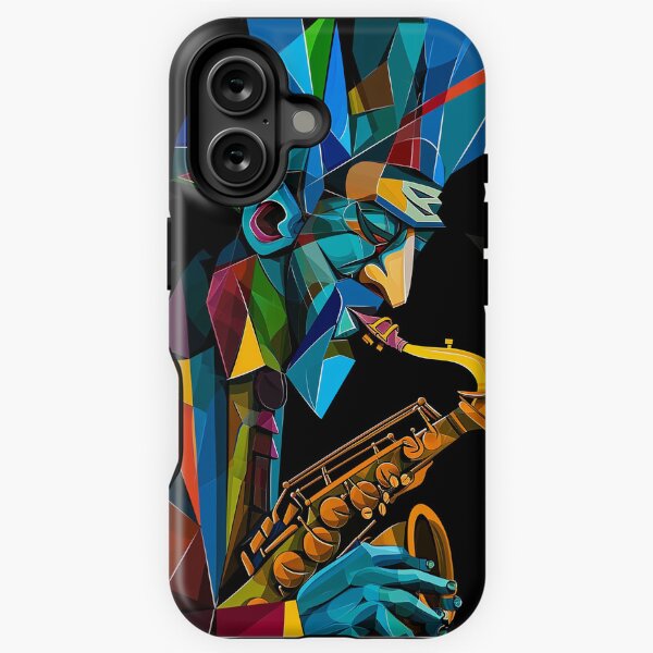 Item preview, Abstract Saxophone Player in Dynamic Shapes designed and sold by Piotrek0001.