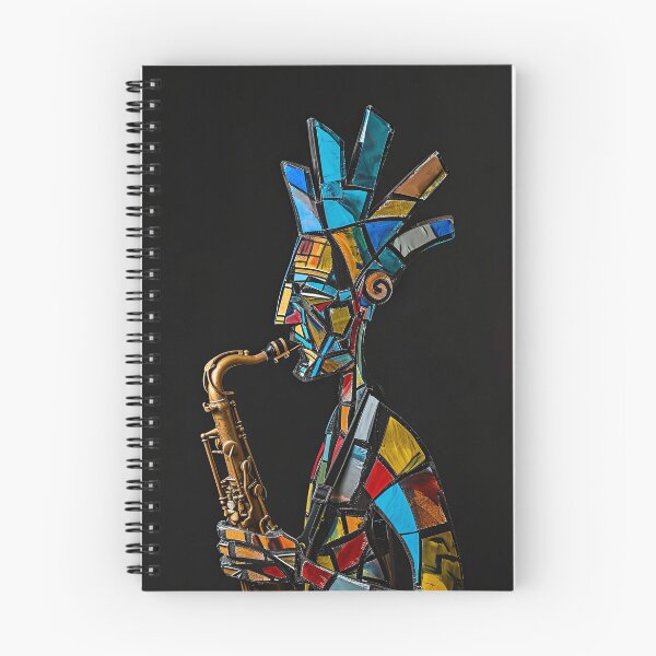 Item preview, Jazz Musician Profile in Colorful Geometry designed and sold by Piotrek0001.