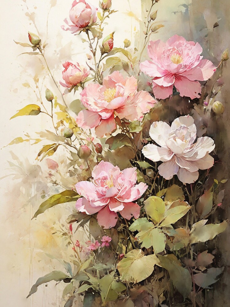 Thumbnail 4 of 4, iPhone Case, Floral Painting, Pink Painterly Exotic Flowers 05 designed and sold by Varnachitra.