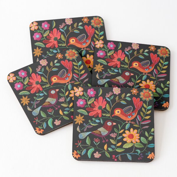Item preview, Mexican Embroidery Pattern Art Birds Flowers designed and sold by xiao xuans.