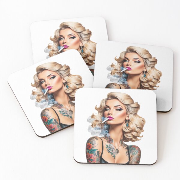 Item preview, Tattooed Smoking Blonde Woman designed and sold by Bunmigraphics .